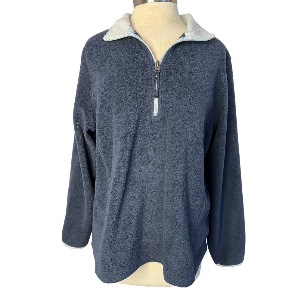 Old Navy Fleece XL (By measurements) Blue 1/2 zip Long Sleeve Pull Over